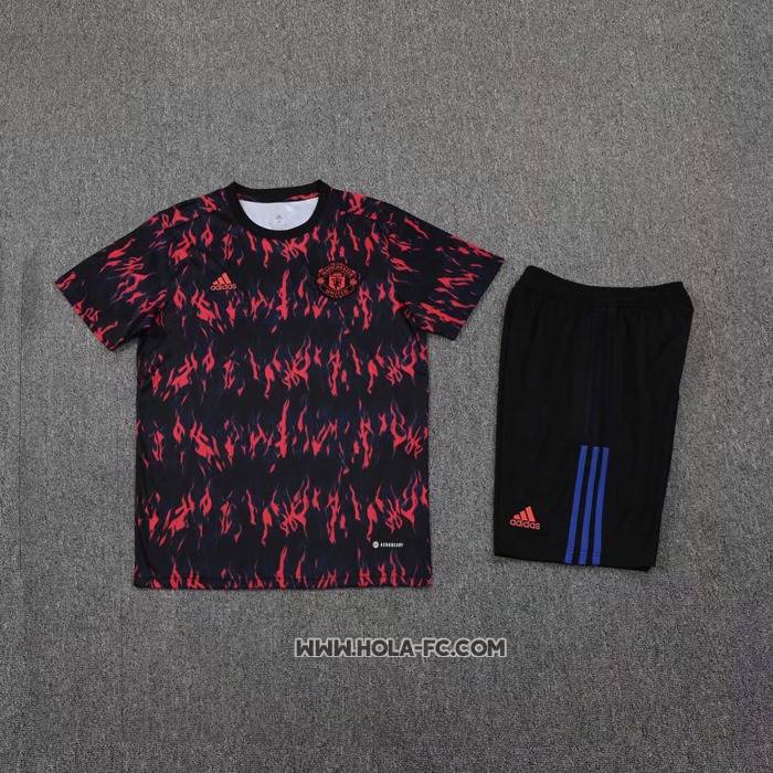 Chandal del Manchester United 2022 Manga Corta Rojo - Pantalon Corto